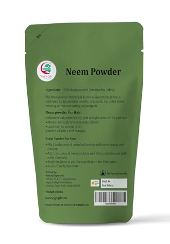 100% Pure Neem Leaf Powder for Skin & Hair Care - 8 oz