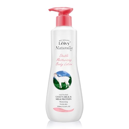 L?ivy Goat Milk Body Lotion, Fresh & Cozy, Deeply Moisture Skin Care, Lightweight & Non-Greasy, for All Skin Types with Vitamins E & Hydrolyzed Milk Protein, White, 11.8 fl oz