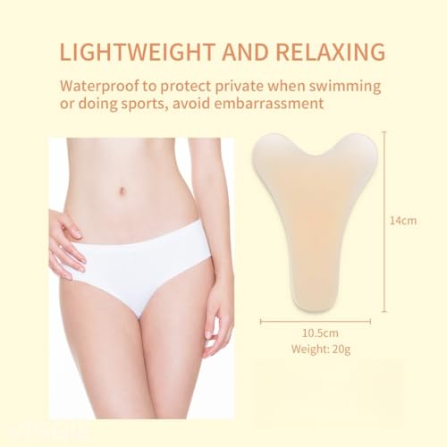 2-Pack Silicone Camel Toe Cover for Women, Reusable No-Bump Insertion