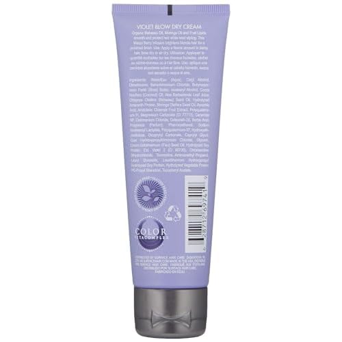 Surface Hair - Pure Blonde Violet Blow Dry Cream - Tones, Brightens & Protects Hair - 4 fl oz