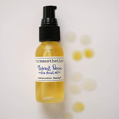 Farmaesthetics Nutrient Dense Fine Facial Oil (.85 fl oz) | Ethically Sourced Sustainable Beauty | Clean, All Natural, Small Batch Skincare
