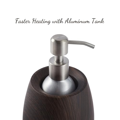 NOVAL Professional Massage Oil Warmer Heater with Leak Proof Aluminum Bottle 8.5 Fl.OZ 140¡ÆF Max Temperature Wood Grain Design for Salons and Home Spa