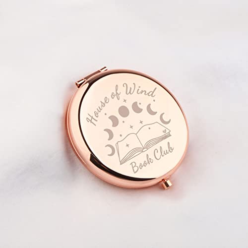 WUSUANED Bookworm Makeup Mirror House of Wind Book Club Jewelry Bookish Gifts Velaris Gift Acotar Gifts Book Lover Gift