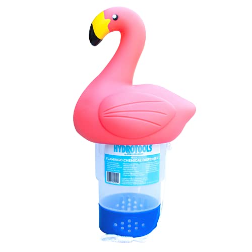 SWIMLINE HYDROTOOLS 87273 Flamingo Large Capacity Pool & Spa Chemical Dispenser | Compatible With Bromine & Chlorine Supports 1-3’’ Tablets | Adjustable For Customizable Flow Rate | Cost Effective