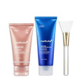 medicube Korean Viral Glass Skin Mask Duo: Collagen Overnight Wrapping Peel Off Facial Mask Pack and Zero Pore Blackhead Mud Facial Mask and Jelly Brush | Valentines Day Gifts for Her, Skin Care Set