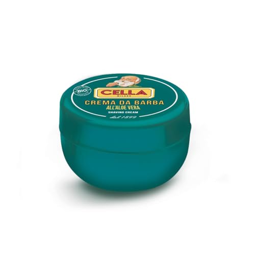 Cella Milano Aloe Vera Shaving Cream Soap, 150?g ? Dense, Luxurious Lather with Razor-Glide Protection, Made in Italy Since 1899¡±