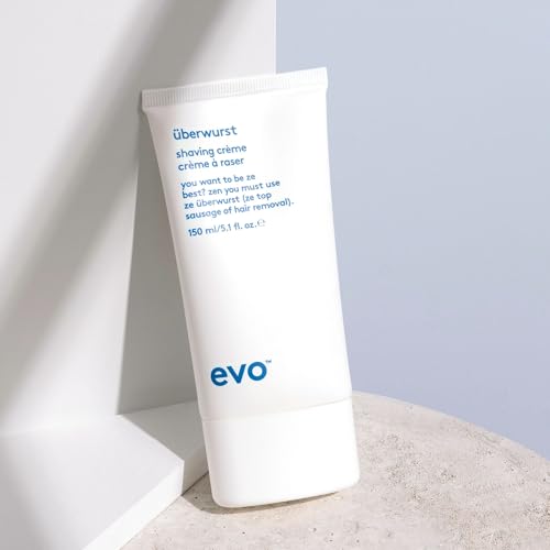 EVO Uberwurst Moisturizing, Sensitive Shaving Cream for All Skin Types - Reduces Razor Burn, Softens & Protects - 5.1 fl oz