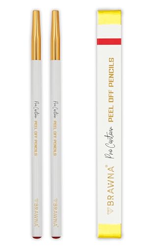 BRAWNA Pro Peel Off Contour Pencil for Eyebrow & Lip Mapping (Set of 2)