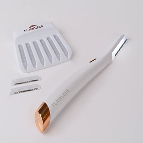 Flawless Dermaplane Glo Lighted Facial Exfoliator with 6 Heads