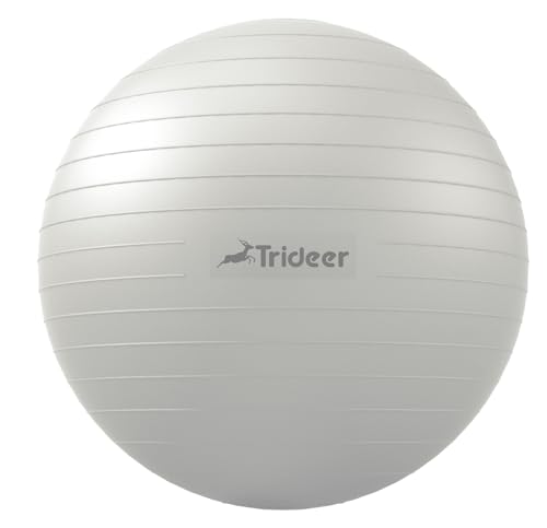 Trideer Yoga Ball Exercise Ball for Working Out, 5 Sizes Gym Ball, Birthing Ball for Pregnancy, Swiss Ball for Physical Therapy, Balance, Stability, Fitness, Office Ball Chair, Quick Pump Included