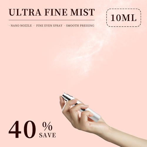 10ml 3pcs Perfume Travel Refillable Bottle,Perfume Atomizer Travel Refillable, Bottom-Filling Fragrances Perfumes Bottle,Mini Cologne Dispenser,Portable Sprayer£¨Black-Grey-Silver£©