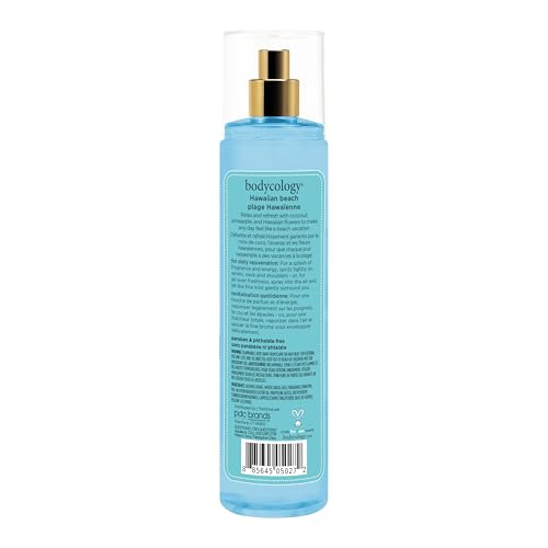 Bodycology Hawaiian Beach Fragrance Body Mist 8 fl oz – Tropical Coconut & Pineapple