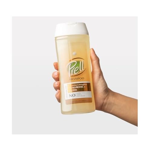 Prell Hyaluronic + Biotin Moisturizes & Strengthens Shampoo for All Hair Types 13.5 fl.oz (Pack of 6)