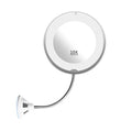10X Magnifying LED Makeup Mirror with Flexible Gooseneck & Suction Cup