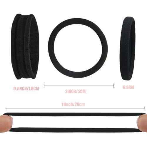 Hair Ties No Damage - Strong Stretchy SnagFree Hair Bands | Soft Nylon Thick Ponytail Holders Hair Elastics for Everyday Hairstyles | Ideal Gifts for Women Teens Girs 20pcs