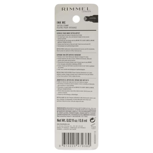 Rimmel Ink Me Tattoo Stamp Eyeliner - Black Heart Shape