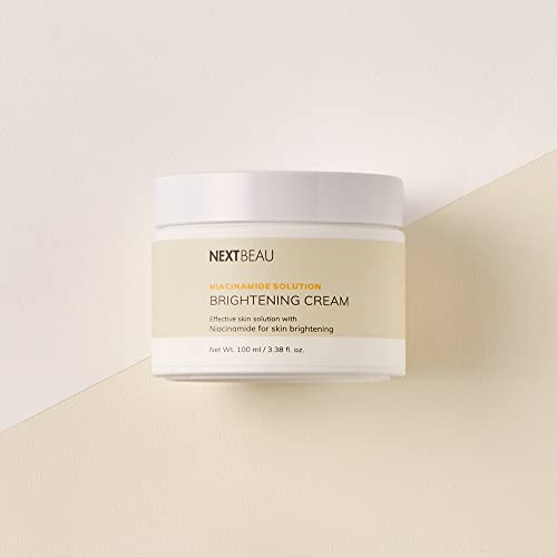 NEXTBEAU Niacinamide Solution Brightening Cream 3. 38 fl. oz. / 100ml, Facial Cream, Pore refining, Calming skin, Korean skincare