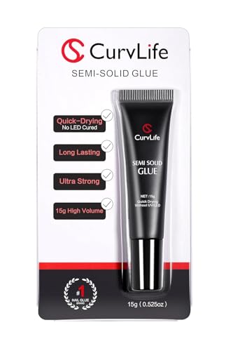 CurvLife Super Strong Nail Glue 15g - Quick Drying for Press On Nails