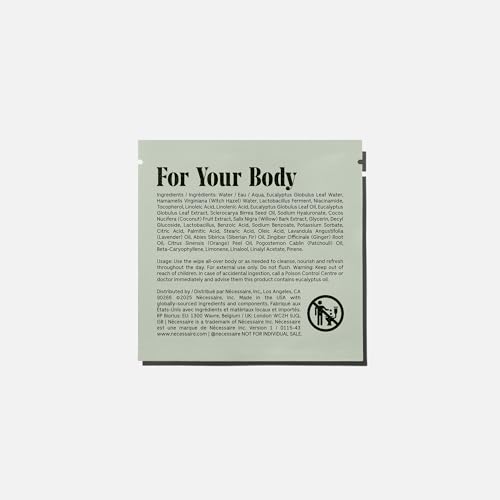 Nécessaire On-the-Go Cleansing Body Wipes - Eucalyptus Scent