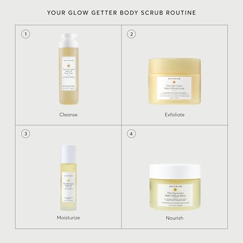 Naturium Glow Getter Body Scrub with Sugar Crystals, 8 oz