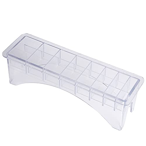 Clipper Guard Holder Organizer, Plastic Clipper Blade Holder, 8 Slots Clipper Blade Case, Transparent Limit Comb Guide for Hair Clipper Storage, 8.7 x 2.7 x 2.6in, 1Pcs