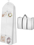 MISSLO 70" Wedding Dress Garment Bag with Tote & 4 Pockets