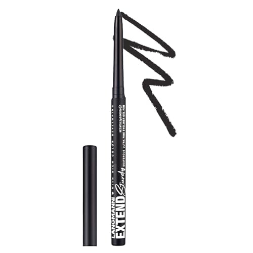 Black Waterproof Gel Eyeliner Pencil for Mature Eyes, Retractable & Smudge-Proof
