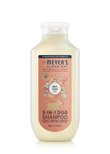 Mrs. Meyer’s Clean Day 3-in-1 Dog Shampoo, White Peach Scent, 14oz