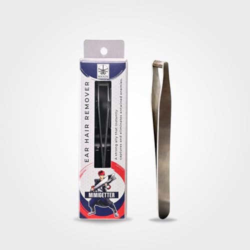 NIKKEN MIMIGETTER Ear Hair Tweezers [Made in Japan] ? Manual Coil Spring Plucker for Fine Facial Hair, Precision Stainless Steel Tool