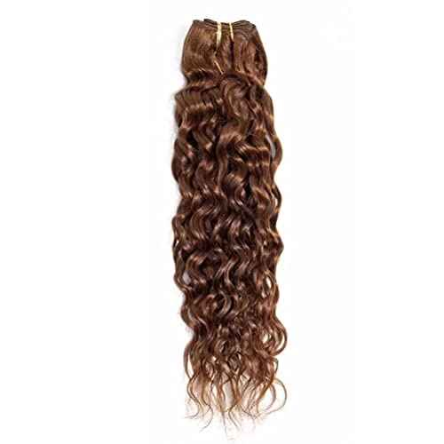 Color 30 Brown Water Wave Bundles Brazilian Hair Weave Bundles 100% Wet and Wavy Virgin Brazilian Human Hair Bundles Extension Color 30 100gram Curly Weave Hair