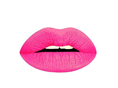 Aromi Neon Pink Liquid Lipstick | Bright Magenta Lip Color, Vegan, Cruelty-free, Hot Pink, Smudge Proof, Long-lasting, Handmade (Electric Orchid)