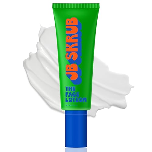 JB SKRUB The Face Lotion - Hydrating Skin Care for Kids and Teens, Acne Face Moisturizer, Fast-Absorbing & Oil-Control, Blue Light Protection, Vegan & Cruelty-Free, 1.7 oz