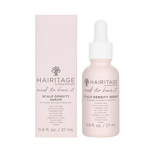 Hairitage Biotin Scalp Density Serum Edge Drops with Rosemary Oil to Prevent Shedding & Promote Longer Thicker Hair Growth + Healthy Scalp, 0.9oz