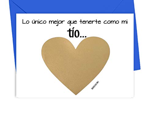 Spanish Will You Be My Godfather Scratch Off Proposal Card from Niece or Nephew, Padrino Scratch Off Card for Uncle (Spanish Tio)