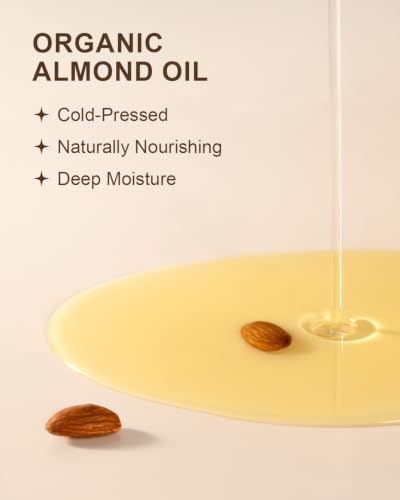 Yoken Organic Almond Oil 16 oz - 100% Pure Cold Pressed Moisturizer