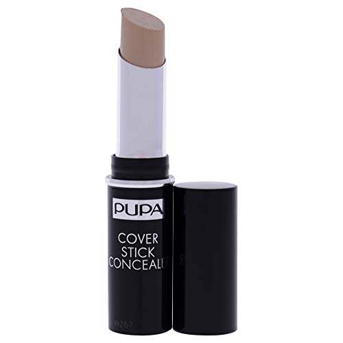 Pupa Milano Cover Stick Concealer - Ideal for Normal to Combination-Oily Skin - Offers Medium to High Coverage - For Pure Color and Total Smoothness to the Skin - 002 Beige - 0.123 Oz