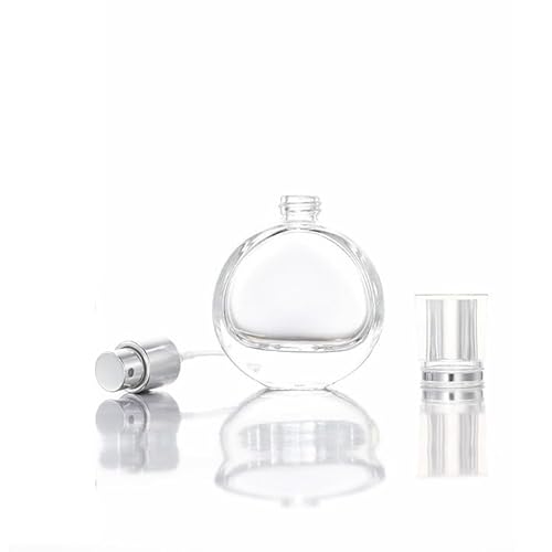 6 Pcs Round Glass Perfume Atomizer,30ml Empty Refillable Perfume Spray Bottle for Men and Women,Portable Fragrance Fine Mist Spray Bottle Dispenser for Travel (Black)