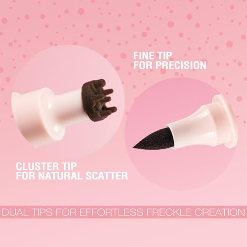 Jolilab Freckle Pen 3-in-1: Dual-Ended Stamp & Precision Tip (Eyeliner/Brow Pencil), 2 Shades Soft Brown/Dark Brown, Waterproof Long-Lasting Smudge-Proof Compact On-the-Go Makeup(SOFT&DARK)