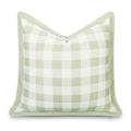Crumbs Home Light Green Gingham 22x22 Indoor Outdoor Water-Resistant Throw Pillow Cover