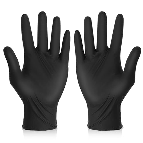 Reusable Hair Dye Gloves Black Rubber Professional Salon Coloring Accessories