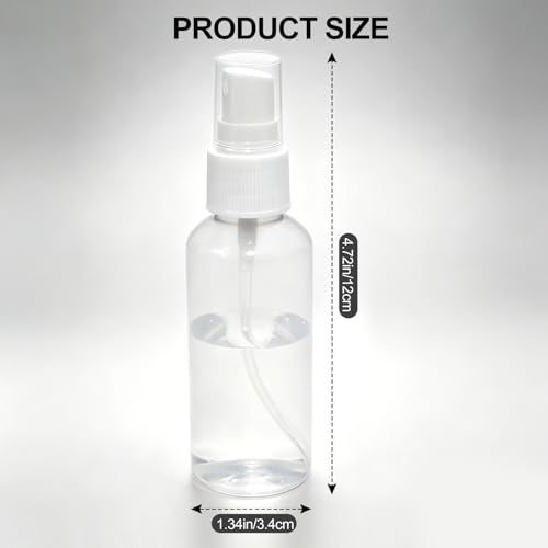 QVYQVY 4 Pack 2oz Amber Spray Bottles with Funnels – Clear, Leak-Proof Caps