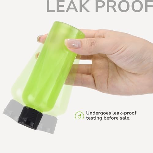 LISAPACK 3.4 oz Travel Bottles TSA Approved - 5pc Leak Proof