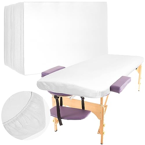 Buryeah 50 Pcs Disposable Massage Table Sheets - Soft Non-Woven Covers
