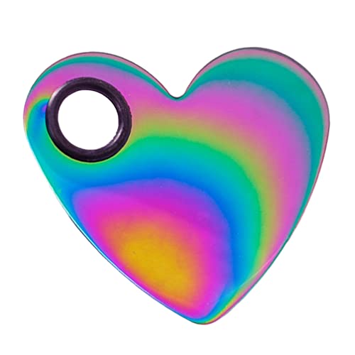 Beaupretty Heart Shaped Nail Color Mixing Palette with Stainless Steel Nail Spatula Compact Makeup Mixing Plate for Gel Polish Eyeshadow Pigment Blending 4.33X4.13In