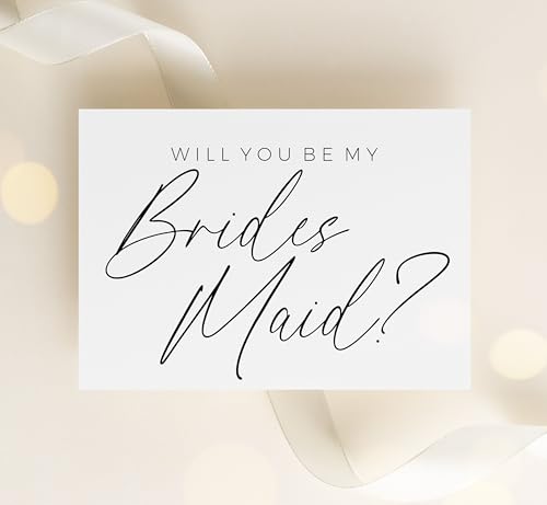 Will You Be My Bridesmaid Card. Will You Be My Maid Of Honor Card. Will You Be My Matron Of Honor Card. (1 CARD, BRIDESMAID)