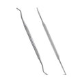 Silver Ingrown Toenail File and Lifter Kit - Stainless Steel Pedicure Tools with Storage Case