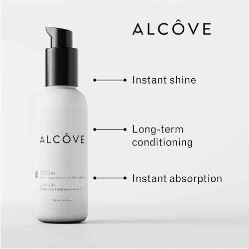 Alc?ve - Serum - Dry, Frizzy and Thick Hair - Smooth - Leave-in-treatment - Instant Shine - Split-end Repair - Hydrate - Without Oil Residue - Mango Extract - Color-Safe - 3.4 oz