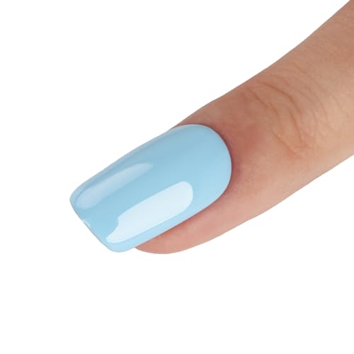 TUTUYU Pastel Blue Gel Nail Polish,Macaron Blue Gel Polish for DIY Nail Art and Manicure Salon, 0.51 Fl Oz Light Blue UV/LED Soak off Gel Polish - GP0020