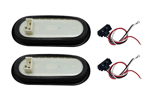 MAXXHAUL 80684 6" LED Submersible Oval LED Stop/Turn Trailer Tail Light, 2 Pack