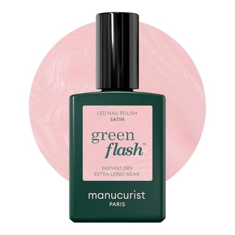 Manucurist Green Flash Satin Gel Polish - Pearly Pale Pink